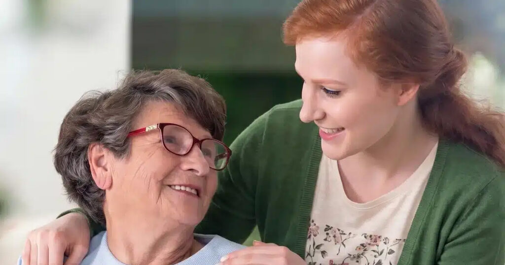Caregiver and Senior woman